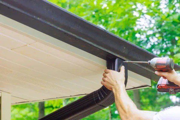 cleaning and repairing gutters