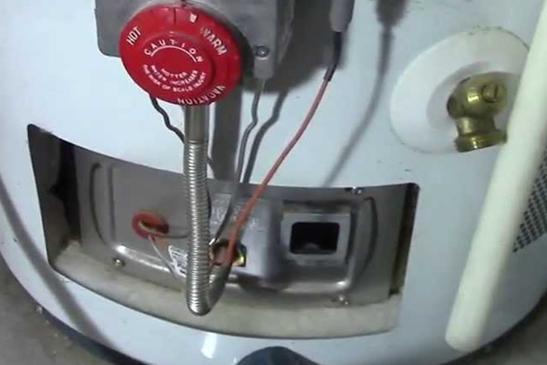 gas water heater pilot viewport