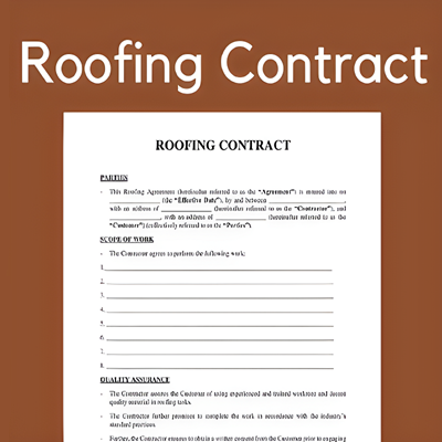 roofing contract for hiring a contractor